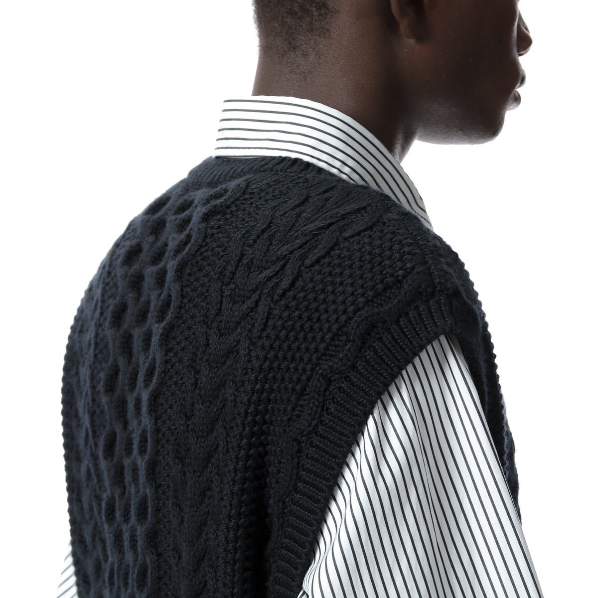 送料無料 定価27500円 uniform experiment COTTON CABLE KNIT VEST 