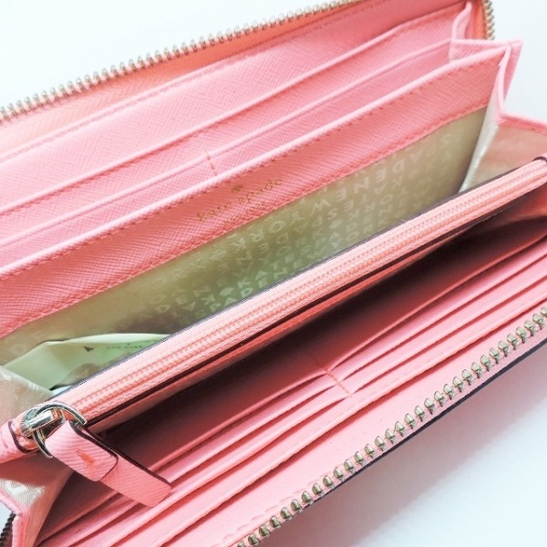 ケイトスペード Kate spade 長財布 WLRU2935 - レザー ピンク×レッド