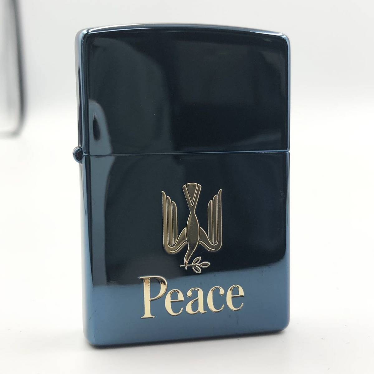 7KA 未使用!!☆ZIPPO PEACE ブルーチタン☆ジッポ ピース Blue