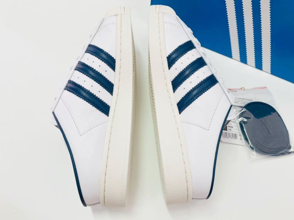 デッド!! 希少 新品 adidas SST MULE SUPERSTAR MULE スーパースター ミュール クロッグ サンダル ネイビー 白 × 紺 天然革 us 9 / 27 ㎝ SST Adifom ミュール 新品 希少 muleの通販
