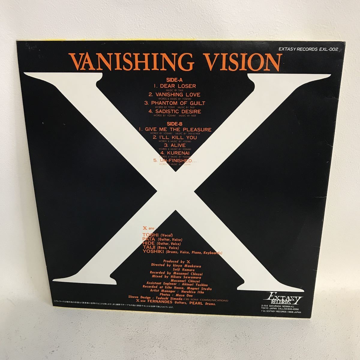 X | Vision Vanishing Japan Record – LP Vinyl Picture Releases 