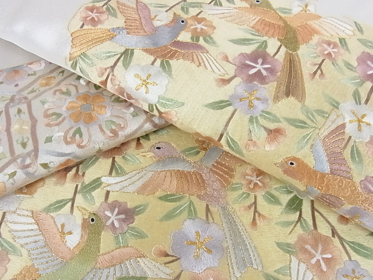 総刺繍 訪問着 花美人着物□中国三大刺繍 相良刺繍 逸品 蘇州