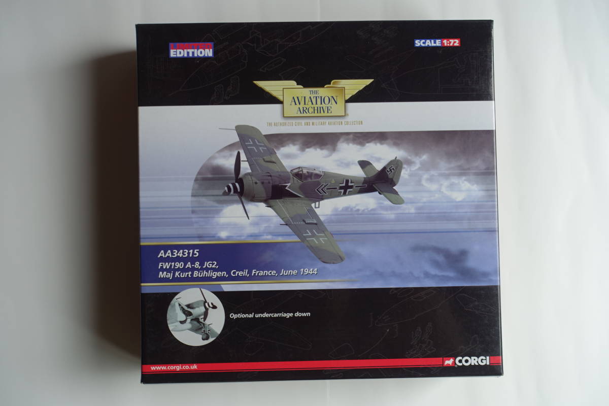 コーギー☆corgi☆1/72☆AA34315☆FW190A-8 ドイツ空軍 第2戦闘航空団