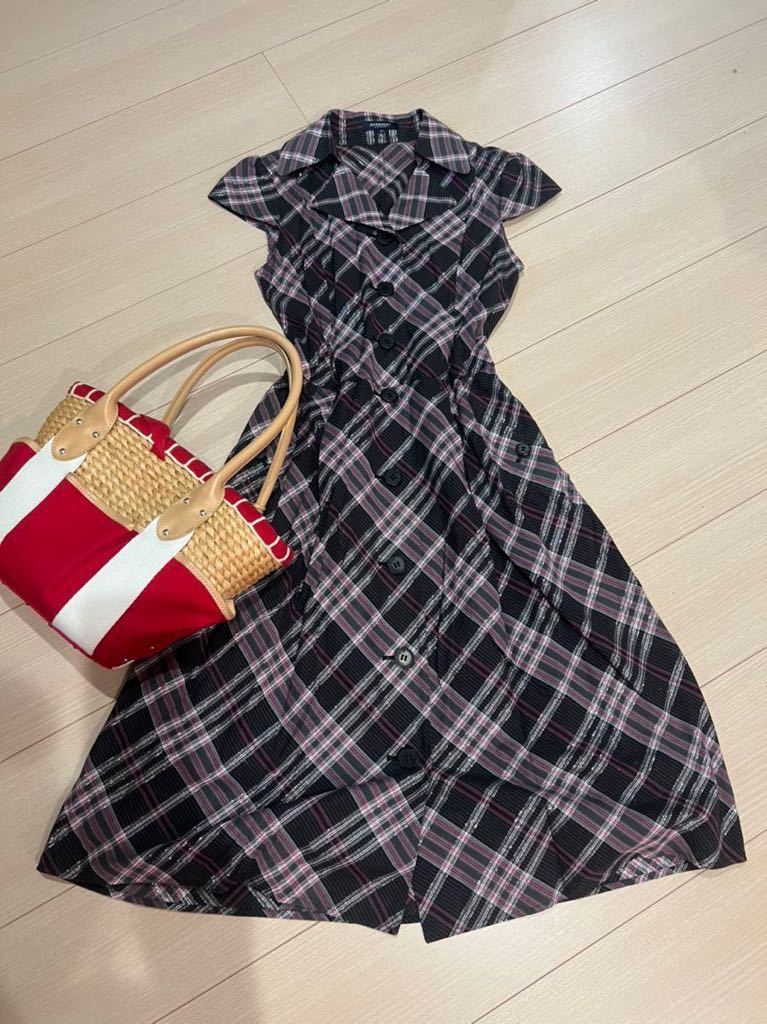 バーバリーロンドン　チェックワンピース BURBERRY バーバリー ロンドン 0 レディース XL