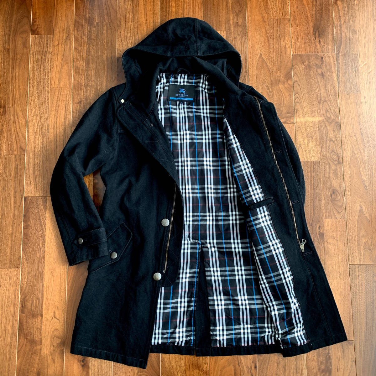 A23『バーバリーブルーレーベル メンズライン BURBERRY』ウール ブルー 