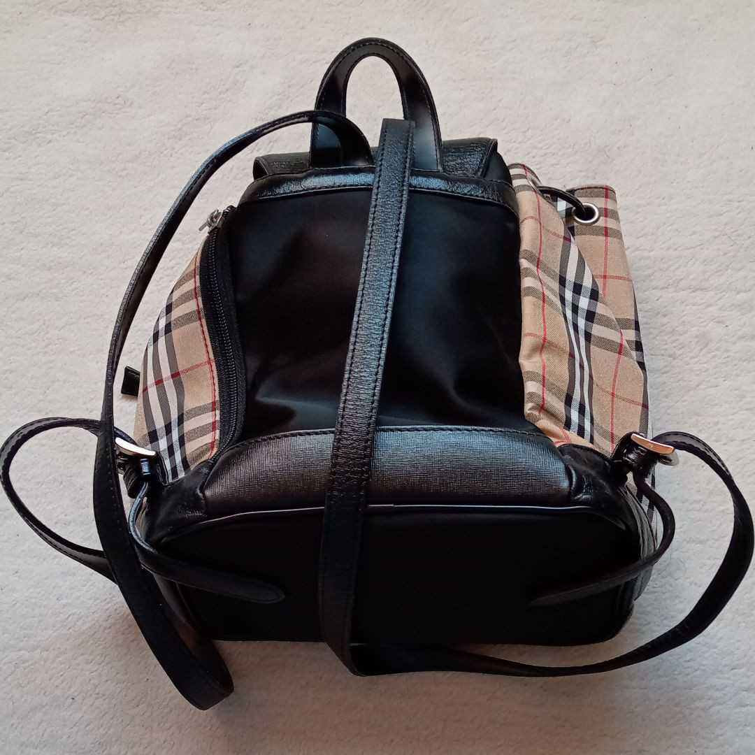 【美品】BURBERRY バーバリー 巾着 レザー 本革 リュック ブラック バーバリーブルーレーベル リュック Burberry バーバリー ブルー