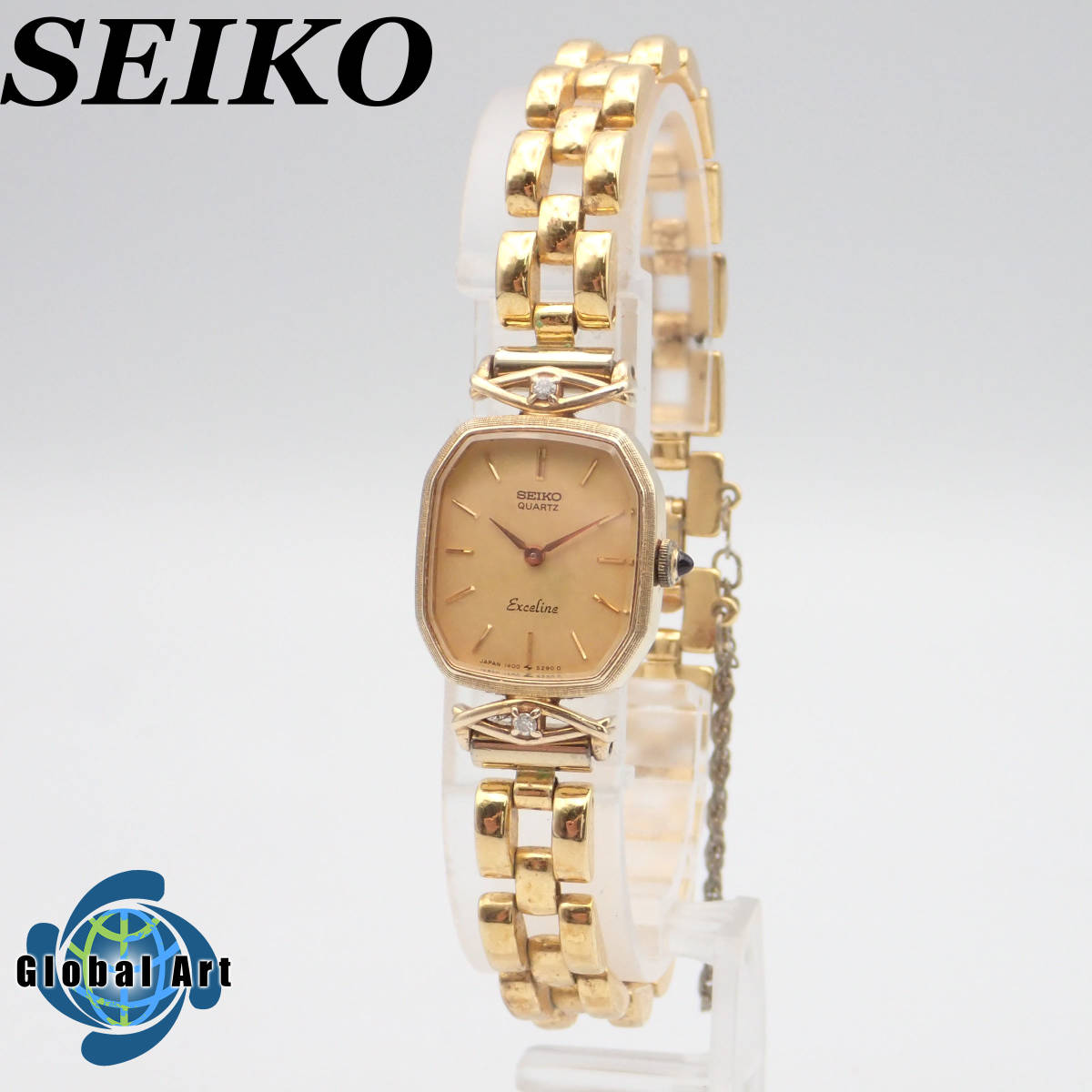 い08100/SEIKO セイコー/エクセリーヌ/クオーツ/レディース腕時計/14K 