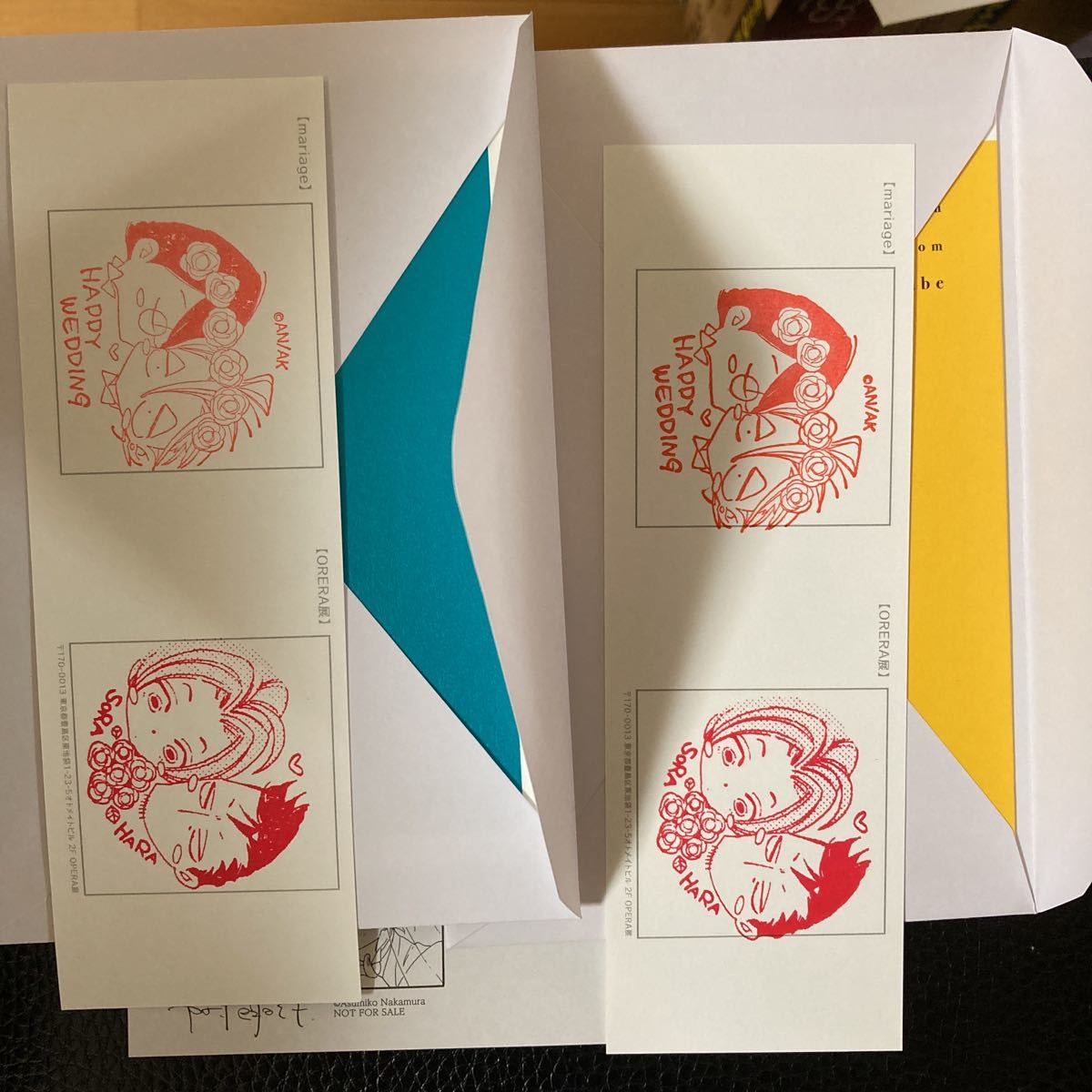 中村明日美子 原画展 blanc 同級生　入場特典 カード mariage 佐条利人　草壁光　OPERA展　書き下ろしペーパー　非売品