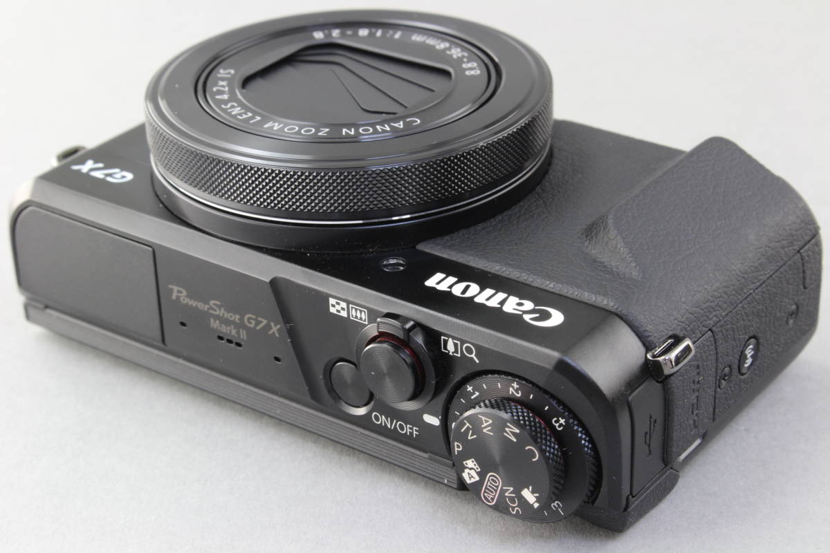 A (美品) Canon キャノン PowerShot G7X Mark II ブラック 元箱 注意 