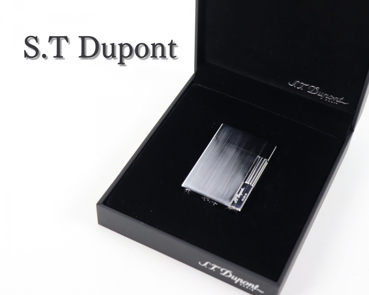 着火OK】S.T Dupont デュポン ライター シルバーカラー 箱付き Pierres 