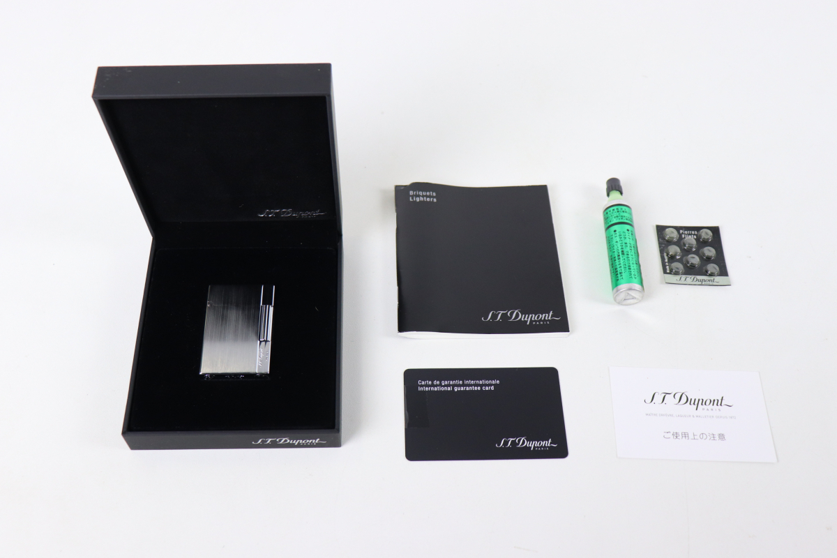着火OK】S.T Dupont デュポン ライター シルバーカラー 箱付き Pierres 
