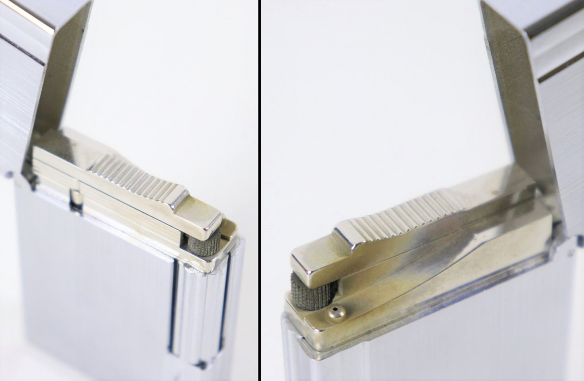着火OK】S.T Dupont デュポン ライター シルバーカラー 箱付き Pierres 