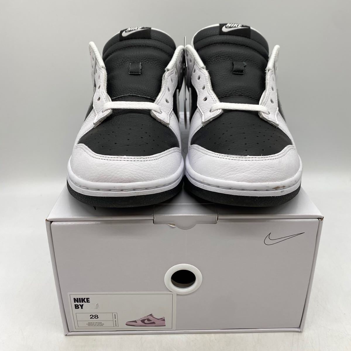 28cm】NIKE BY YOU DUNK LOW WHITE BLACK ナイキ バイユー ダンク ロー 