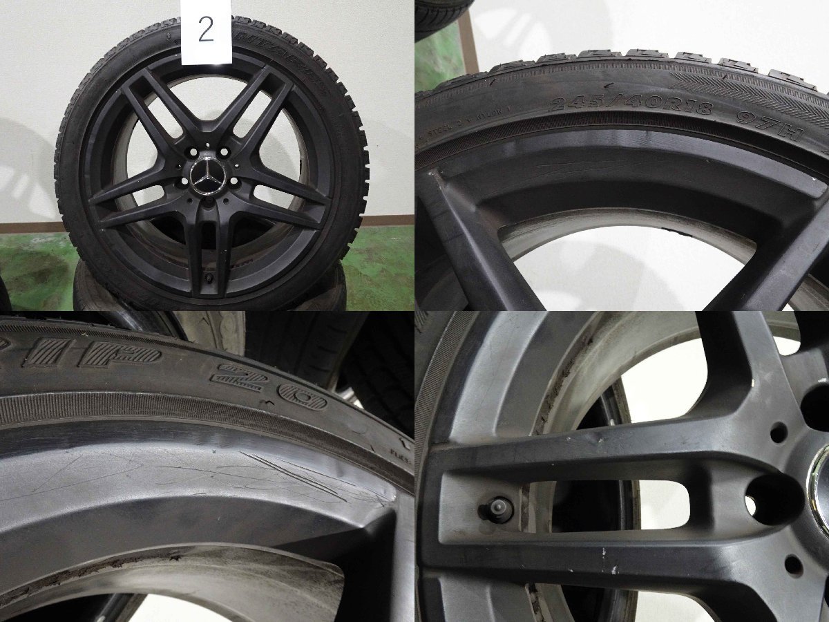 4本 ベンツ Eクラス W212 純正 AMG 18インチ 8.5J +48 9J +