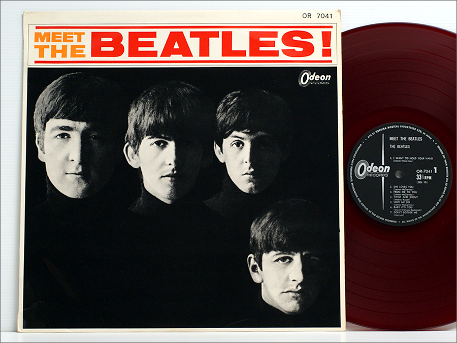 ビートルズlpレコード Japan 赤盤 LPレコード○ MEET THE BEATLES ミート・ザ・ビートルズ
