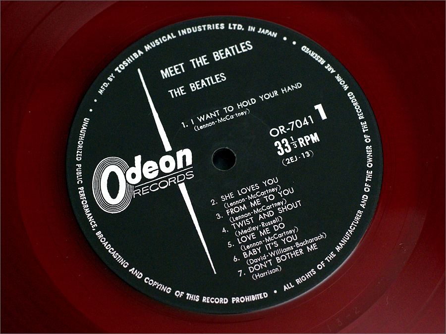 Japan 赤盤 LPレコード○ MEET THE BEATLES ミート・ザ・ビートルズ