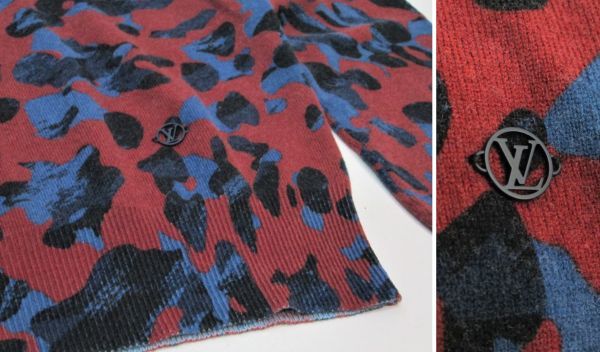 国内正規品 LOUIS VUITTON カシミヤ混 カモフラージュニット クルー