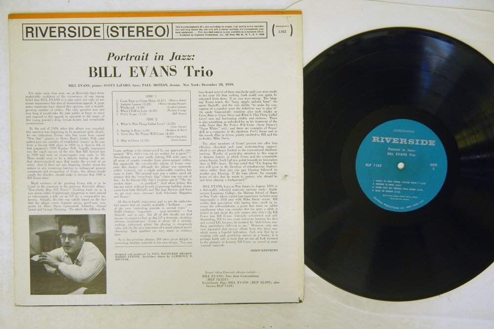 Evans Bill Portrait - Jazz | BILL In EVANS Trio ⁄ Riverside in by