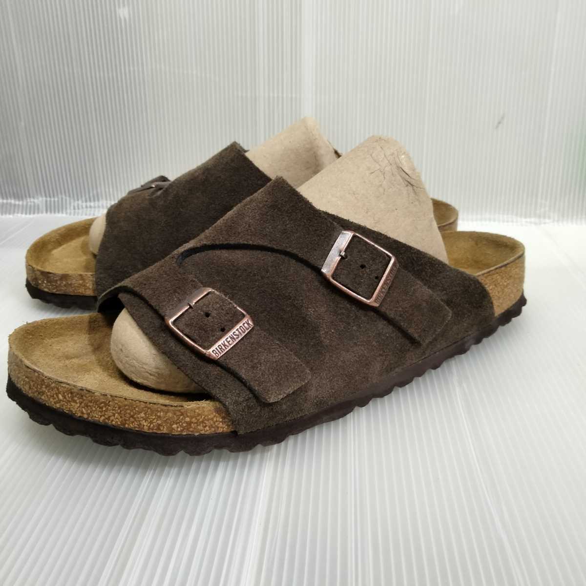 BIRKENSTOCK ビルケンシュトック ZURICH チューリッヒ sfb スエード ダークブラウン サンダル 42 27 brown suede sandal ソフトフット チューリッヒ Zurich ビルケンシュトック For SFB 0