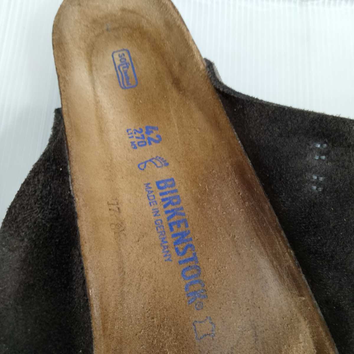 BIRKENSTOCK ビルケンシュトック ZURICH チューリッヒ sfb スエード ダークブラウン サンダル 42 27 brown suede sandal ソフトフット チューリッヒ Zurich ビルケンシュトック For SFB 0