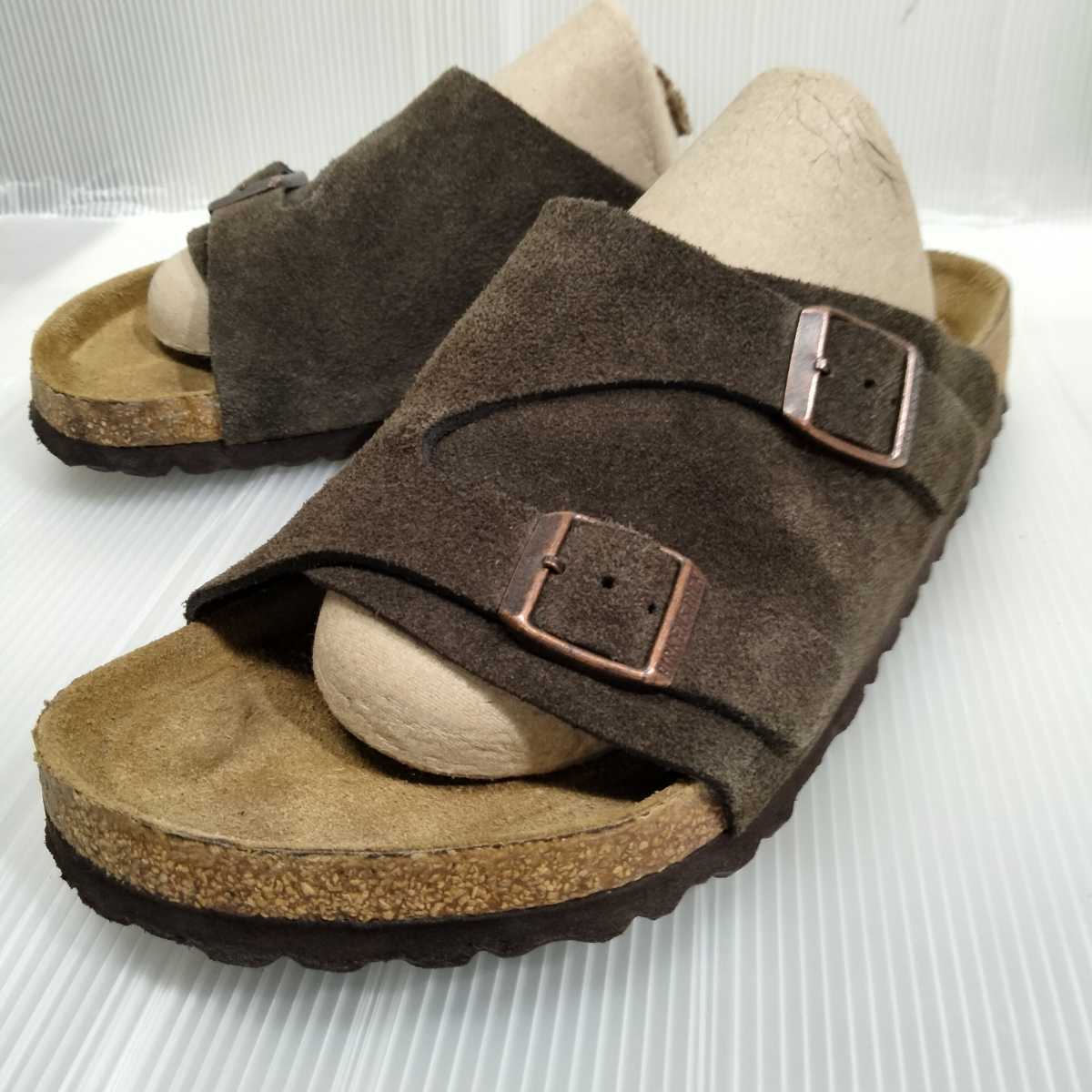BIRKENSTOCK ビルケンシュトック ZURICH チューリッヒ sfb スエード ダークブラウン サンダル 42 27 brown suede sandal ソフトフット チューリッヒ Zurich ビルケンシュトック For SFB 0
