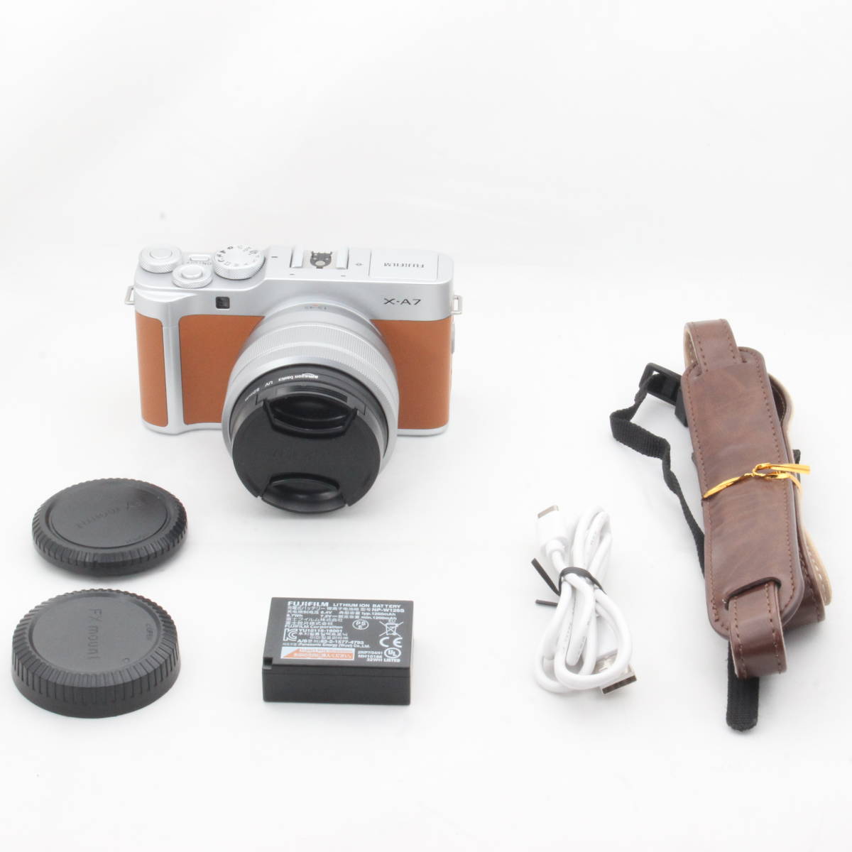 FUJIFILM ミラーレス一眼カメラ X-A7レンズキット キャメル X-A7LK-CA 