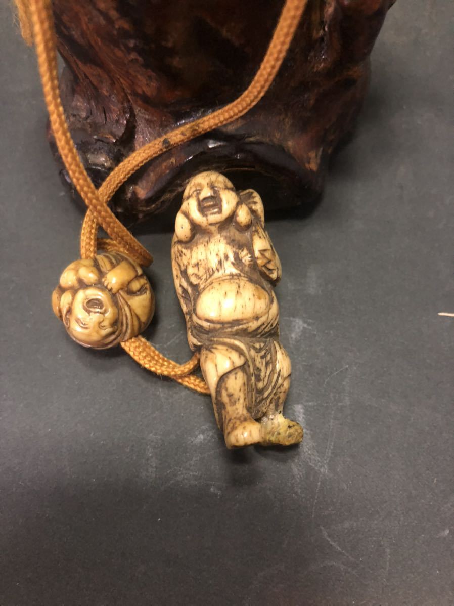 江戸時代 根付 提げ物 緒締玉 印籠 煙草入 江戸時代 根付 提げ物