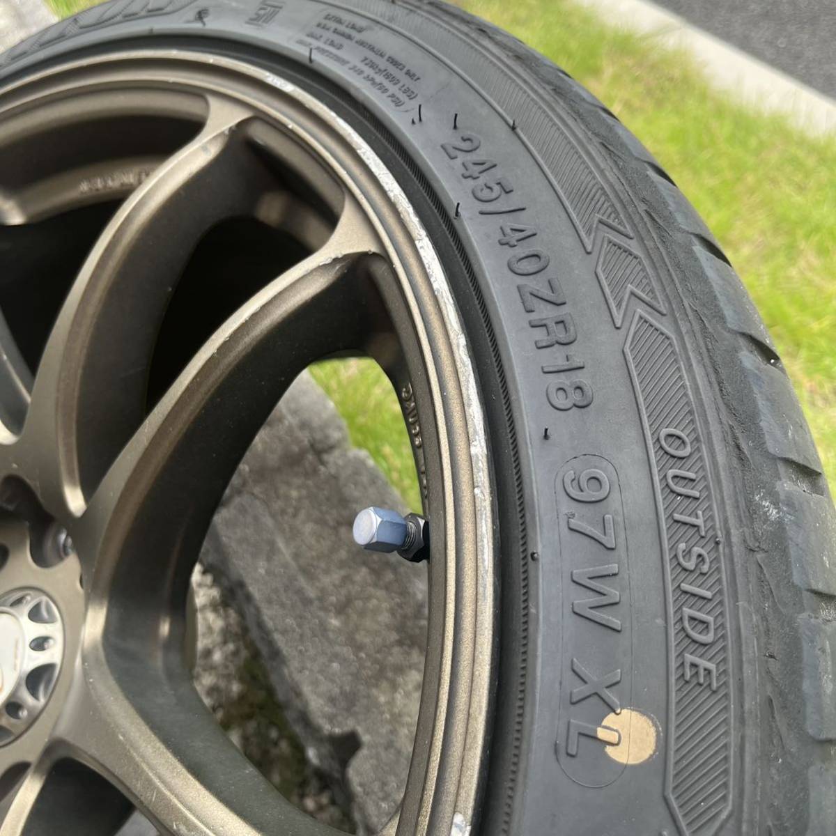WORK EMOTION CR Kiwami 9.5J+38 114.3 5穴 18インチ アッシュドチタン 