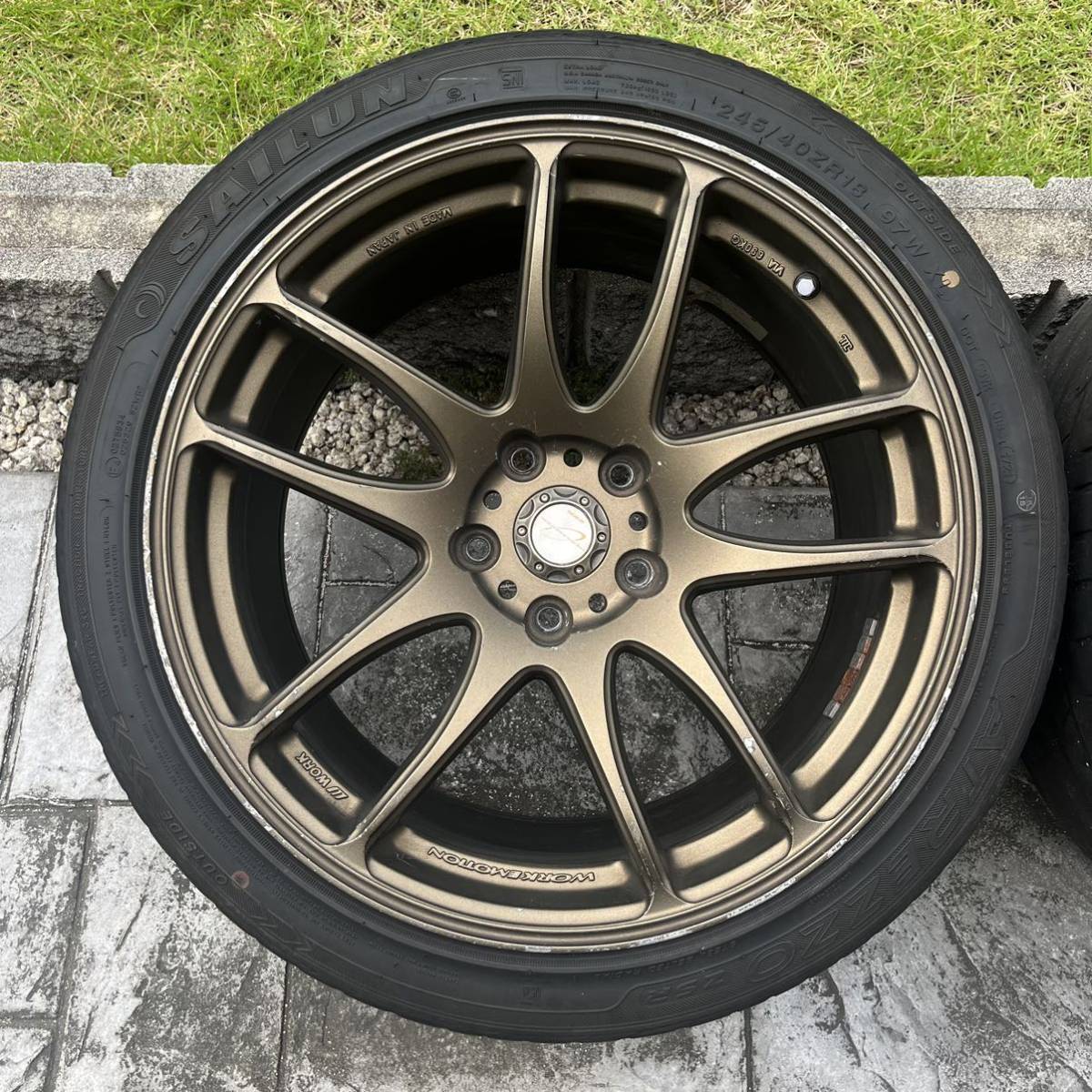 WORK EMOTION CR Kiwami 9.5J+38 114.3 5穴 18インチ アッシュドチタン