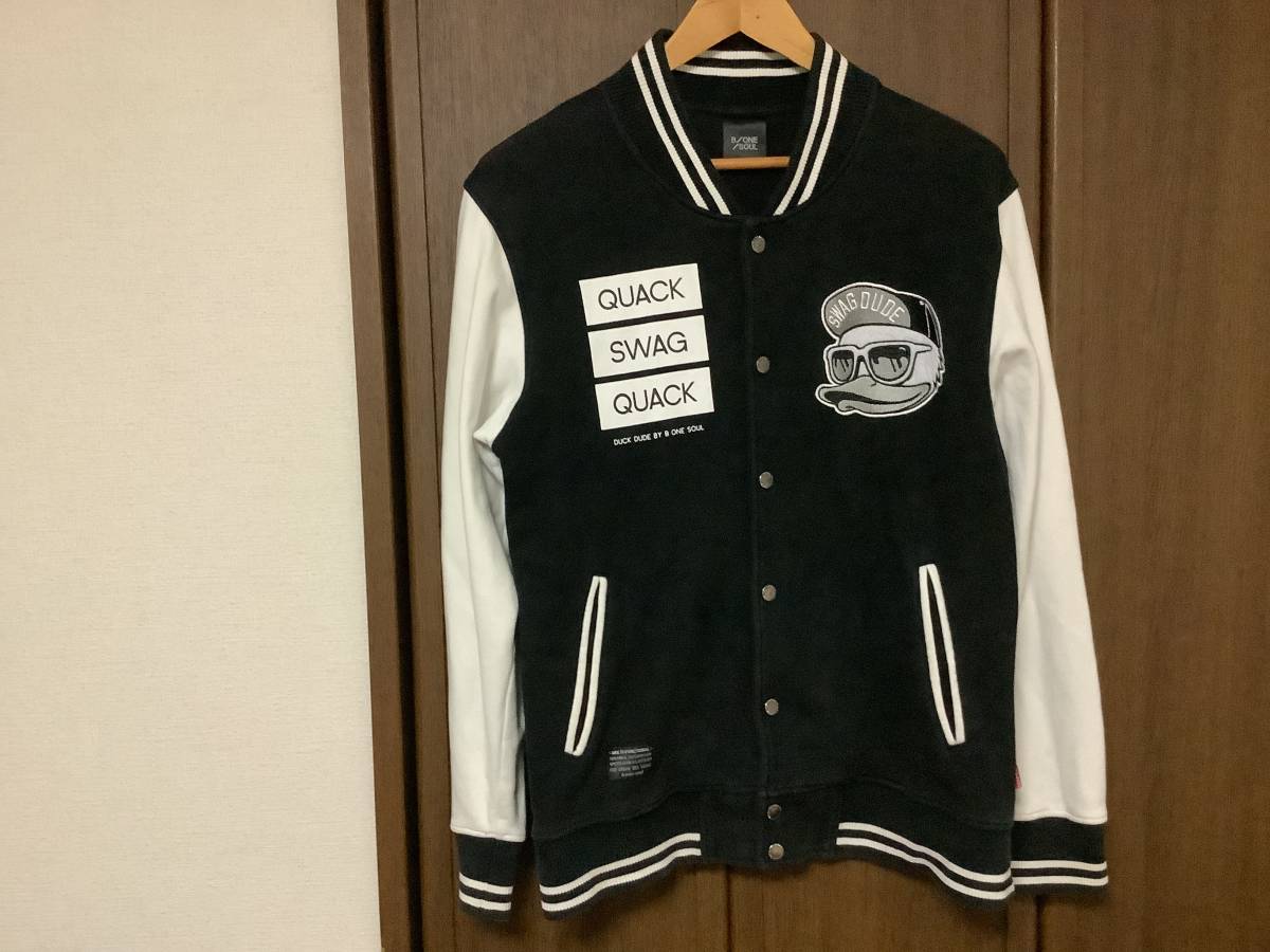 美品 B/ONE/SOUL DUCK DUDE ビーワンソウル スタジアムジャンパー M 