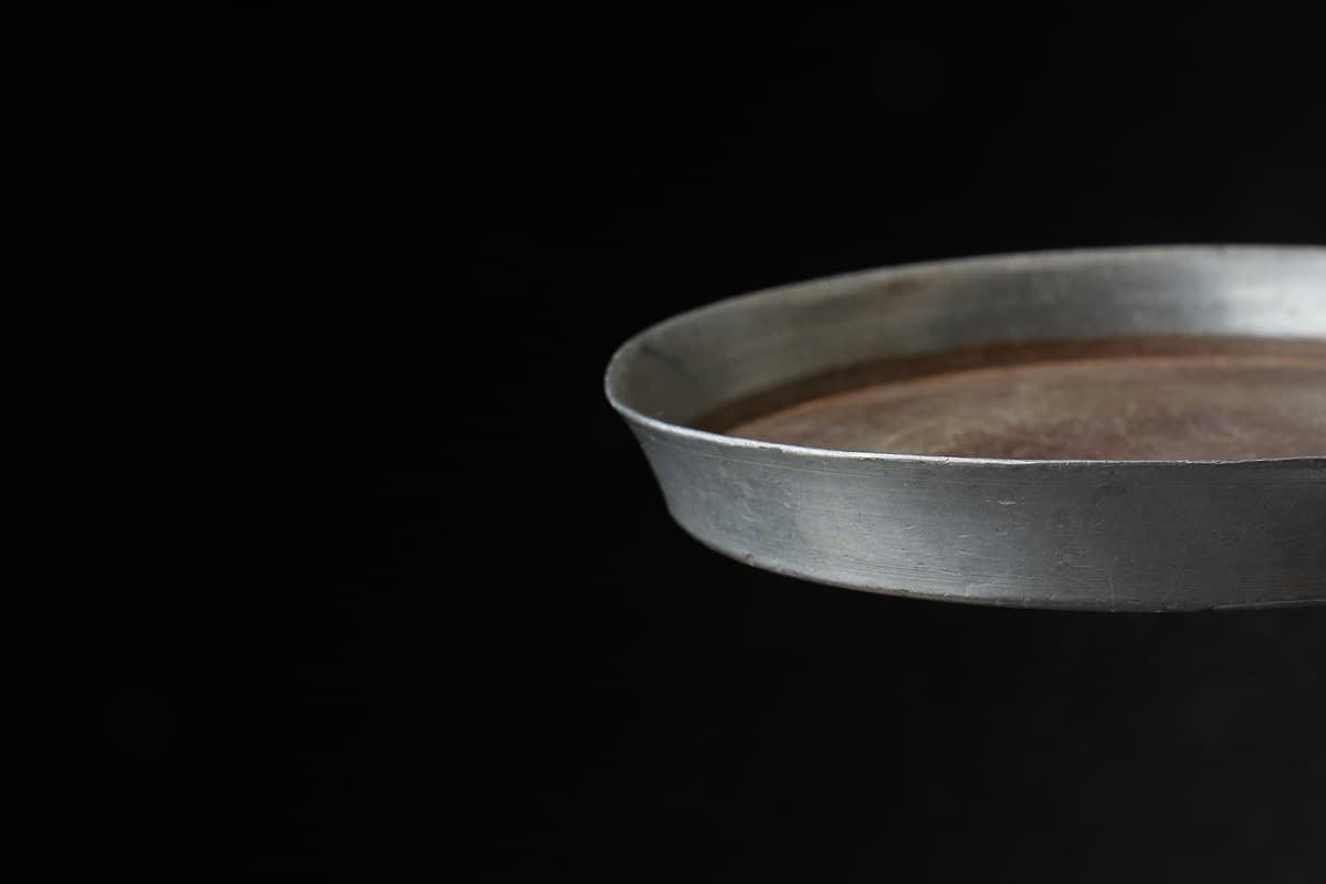 HW829 時代物 古錫瓶座・錫底座 外径8.6cm 重90g・錫缶