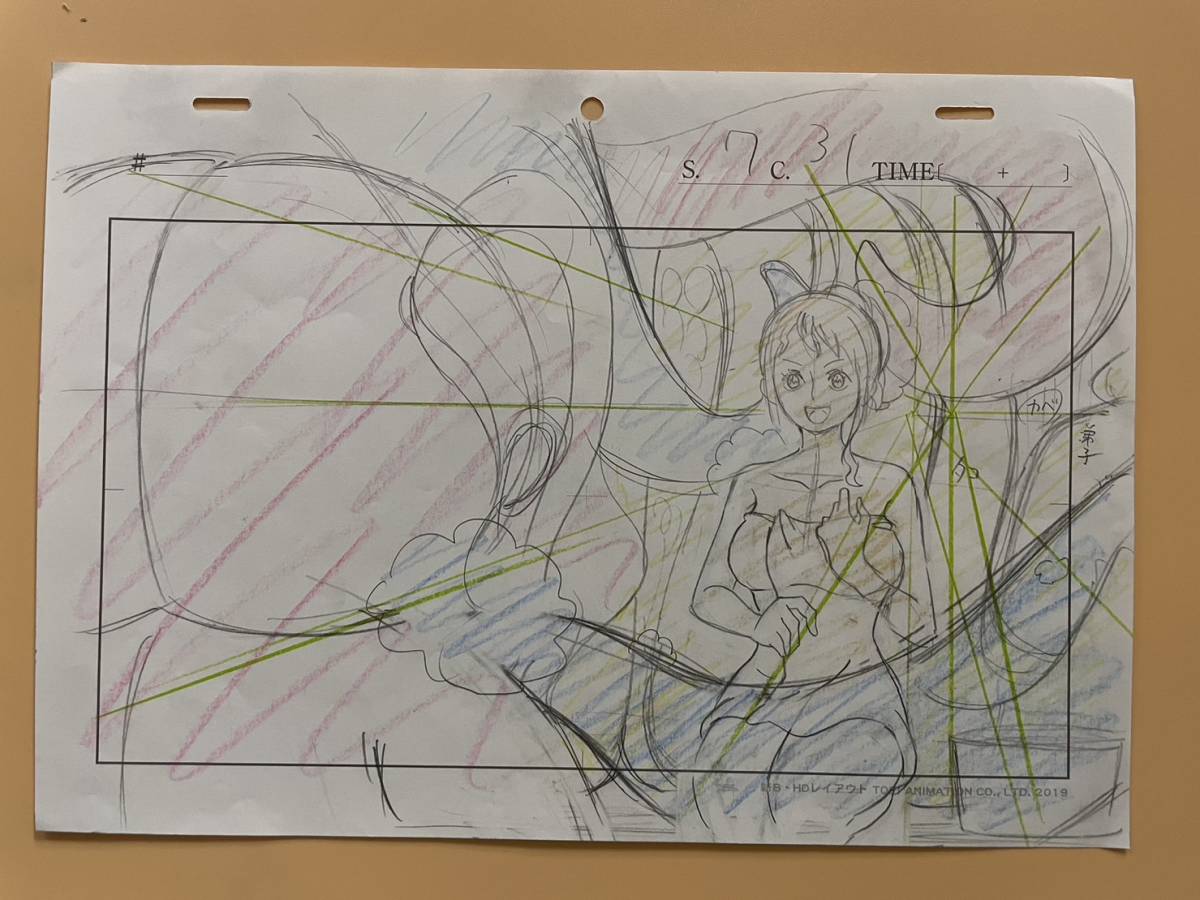 ワンピース ONEPIECE ナミ アニメ レイアウト 2枚組 原画 動画 尾田 