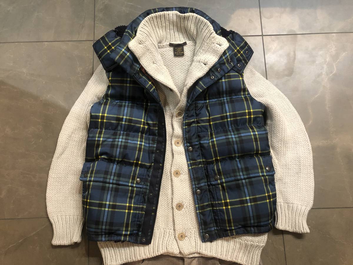 1円～ PRADA（プラダ） ダウンベスト チェック ブルー系 48