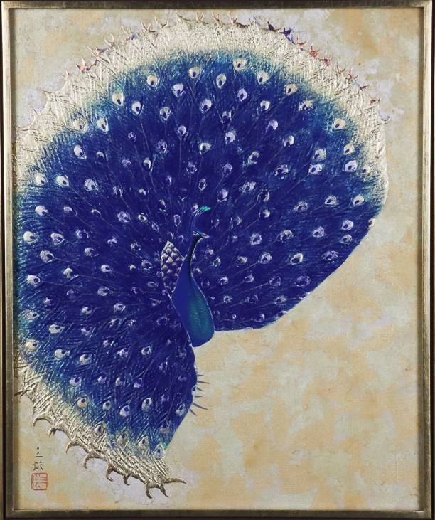 児玉三鈴 孔雀 日本画 額装品 Yahoo!オークション - 真作WISH児玉三鈴「孔雀」日本画 「児玉三鈴」の