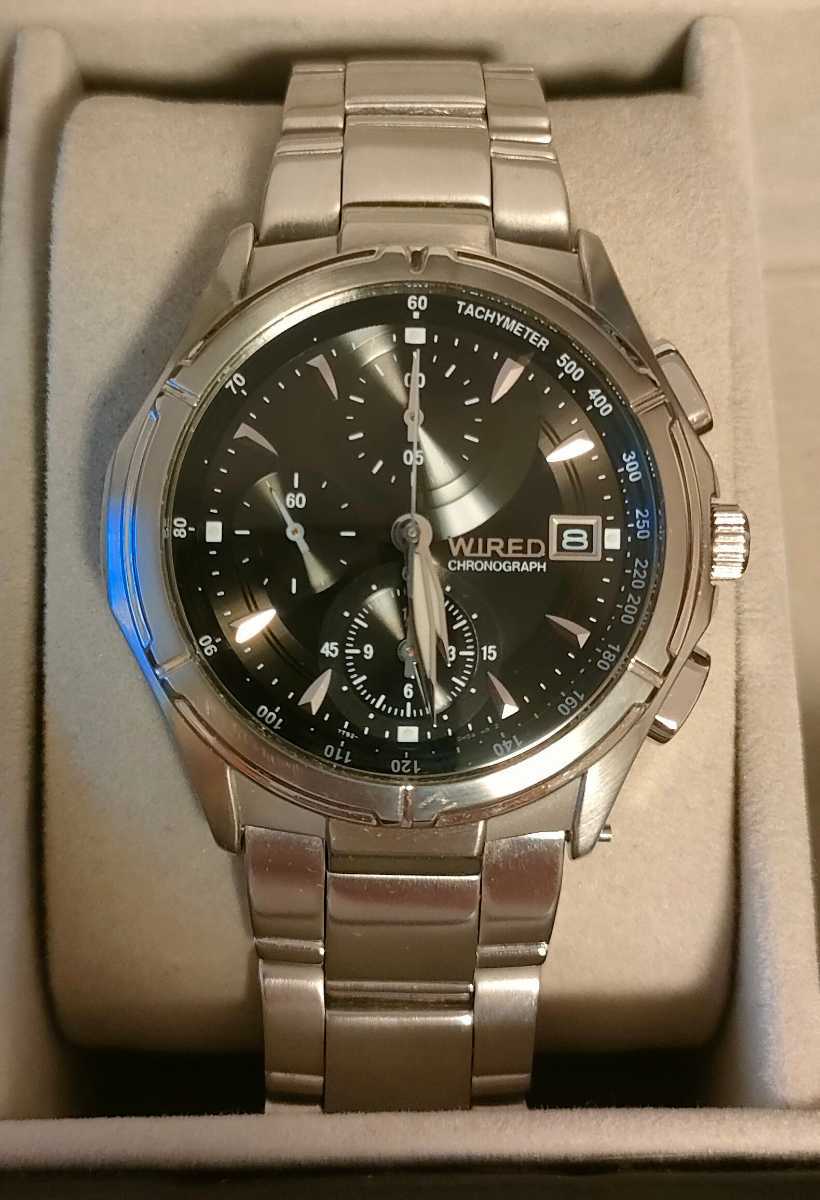 SEIKO ワイアード セイコー WIRED メンズ 1円スタート クロノグラフ 