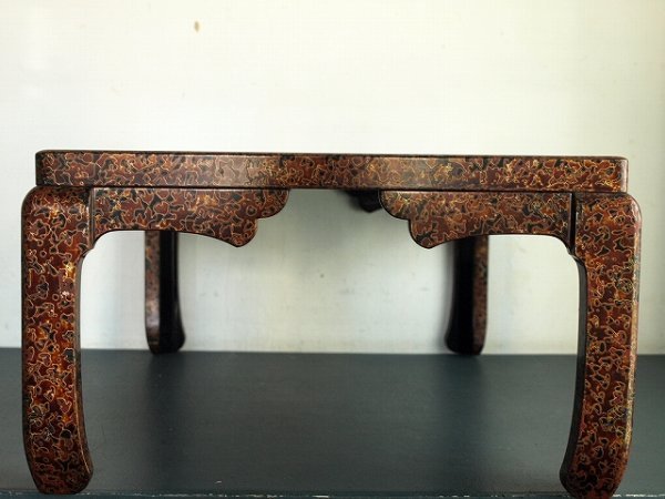 HR400津軽塗 伝統工芸 螺鈿細工 円テーブル 座卓 ローテーブル