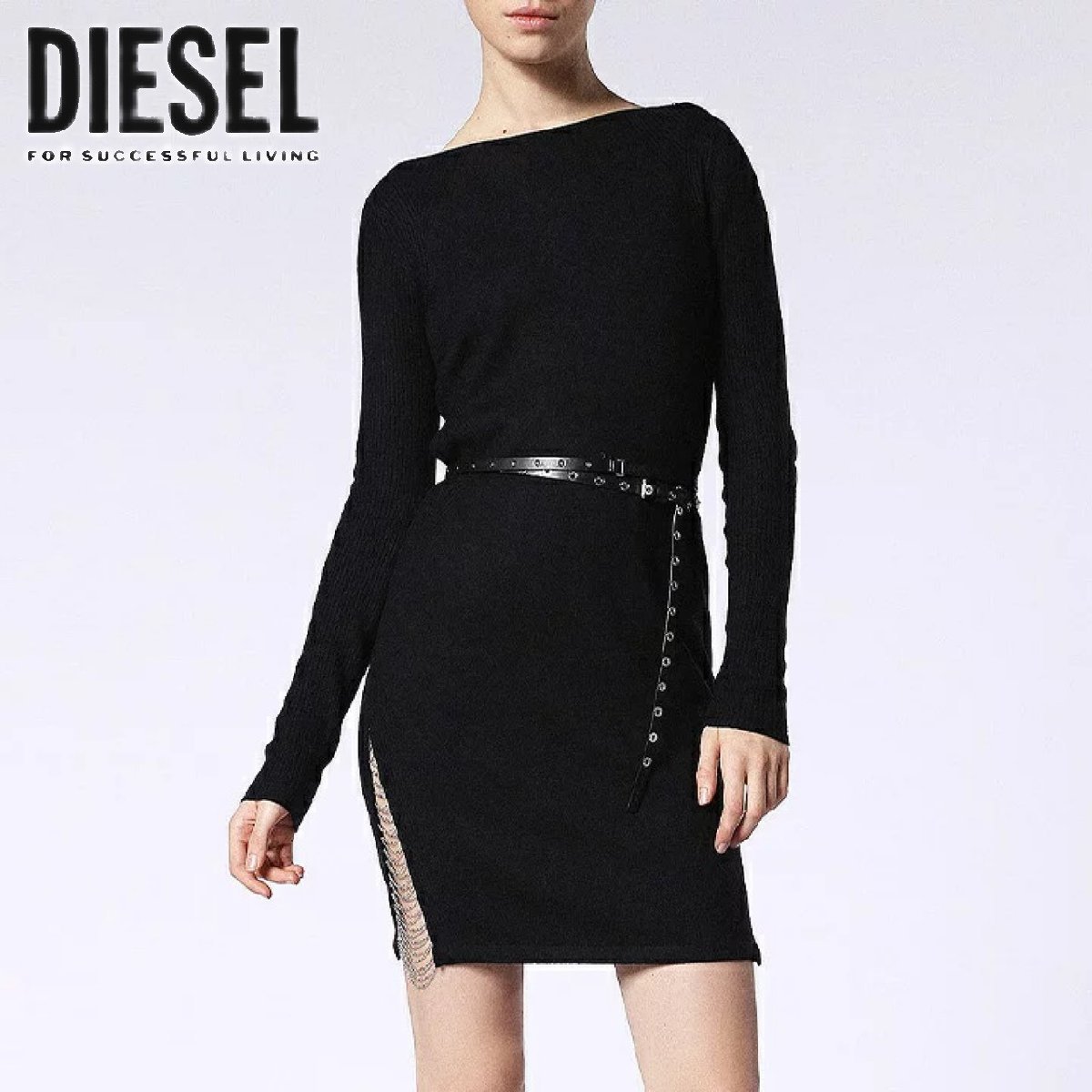 セール，安い 514/正規品/ / 訳あり タグ付き/定価31 900円 DIESEL ディーゼル レディース カシミヤ混ウール混 スリット ニットワンピース(ワンピース)｜売買されたオークション情報、yahooの商品情報をアーカ 女性用