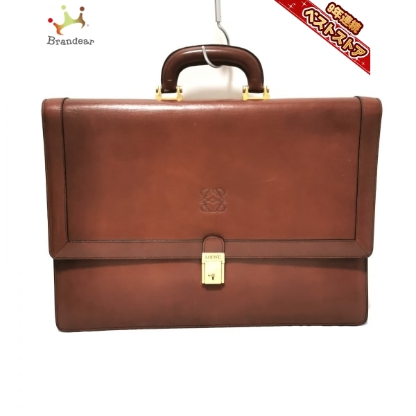 ビジネスバッグ ロエベ レザー ベージュ 中古 LOEWE⁄ロエベ ロエベ