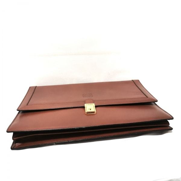 ビジネスバッグ ロエベ レザー ベージュ 中古 LOEWE⁄ロエベ ロエベ