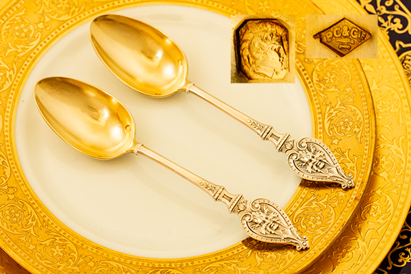 美品送料込み★フェデラルクリスタルリーフスナックセット80周年記念 クリストフル／純銀／ルネサンス ／コーヒー カルディヤック - Yahoo