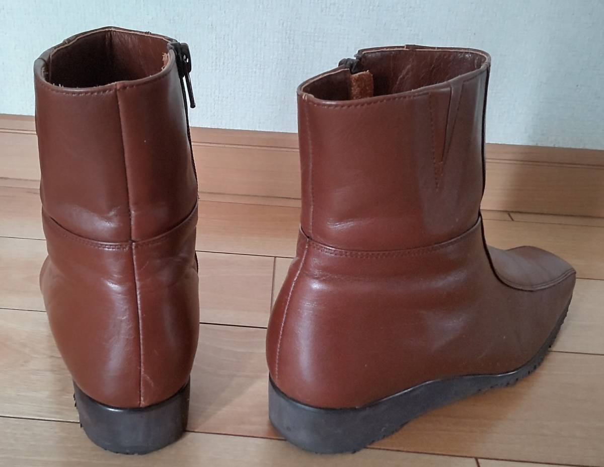 美品 Hush Puppies FUMIDAS ハッシュパピー 本革 レザー ショート 