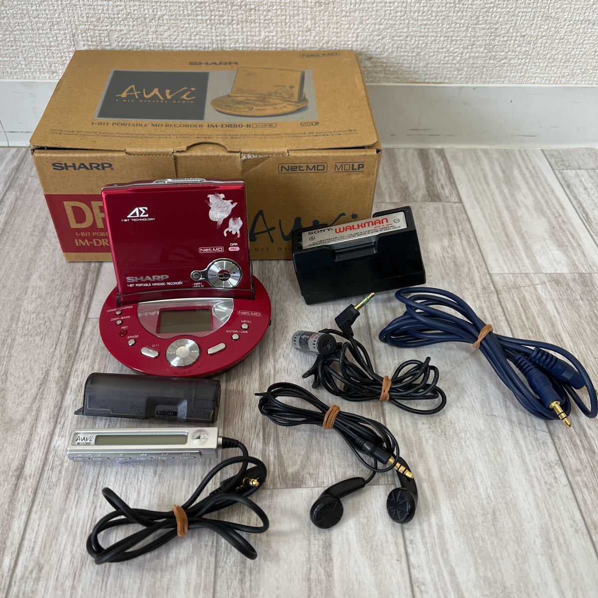 SHARP MDウォークマン IM-DR80-R シャープ ポータブルMDレコーダー