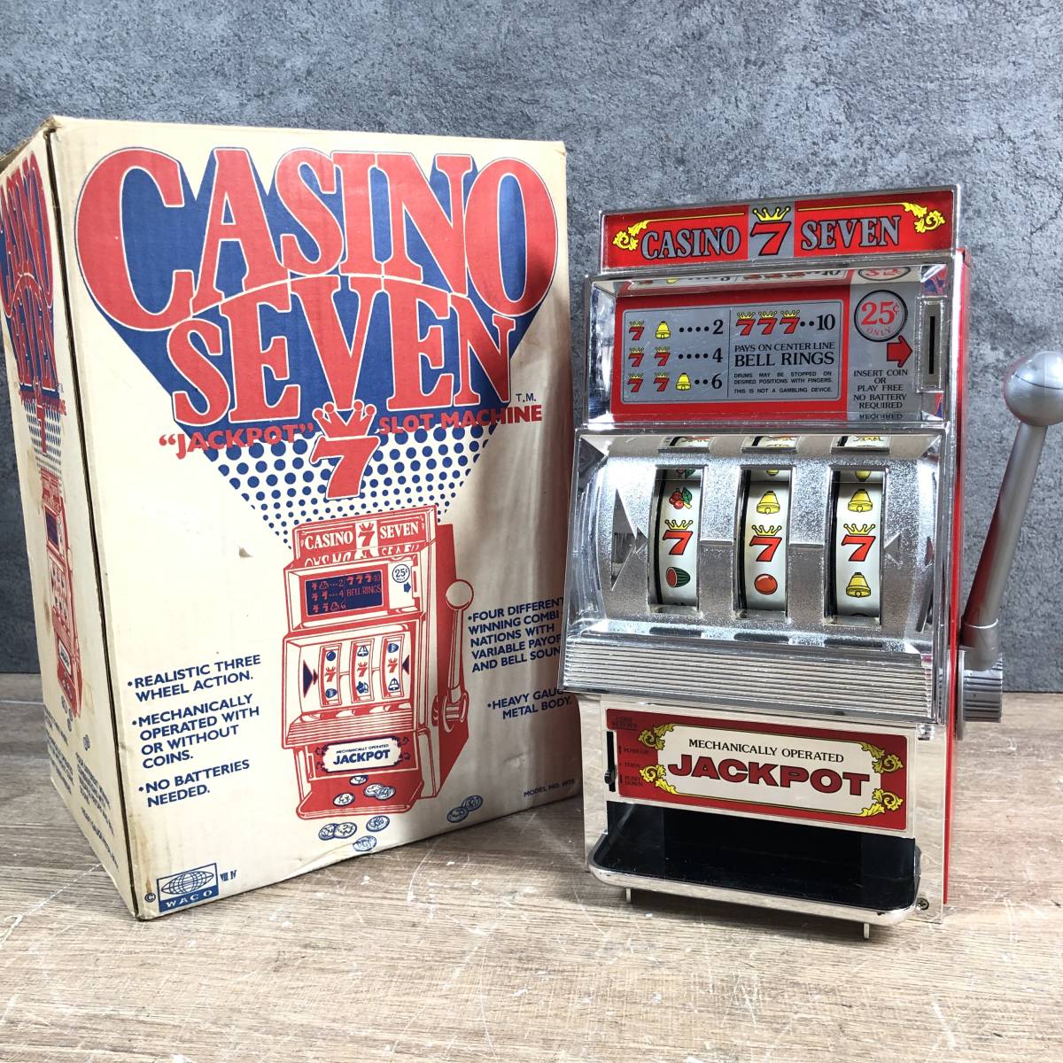  昭和レトロ WACO CASINO SEVEN カジノセブン スロットマシン 赤 レッド JACK POT ヴィンテージ 現状販売品 菊HG(ビンテージ)｜売買されたオークション情報、yahooの商品情報をアーカイブ公開 - オーク その他