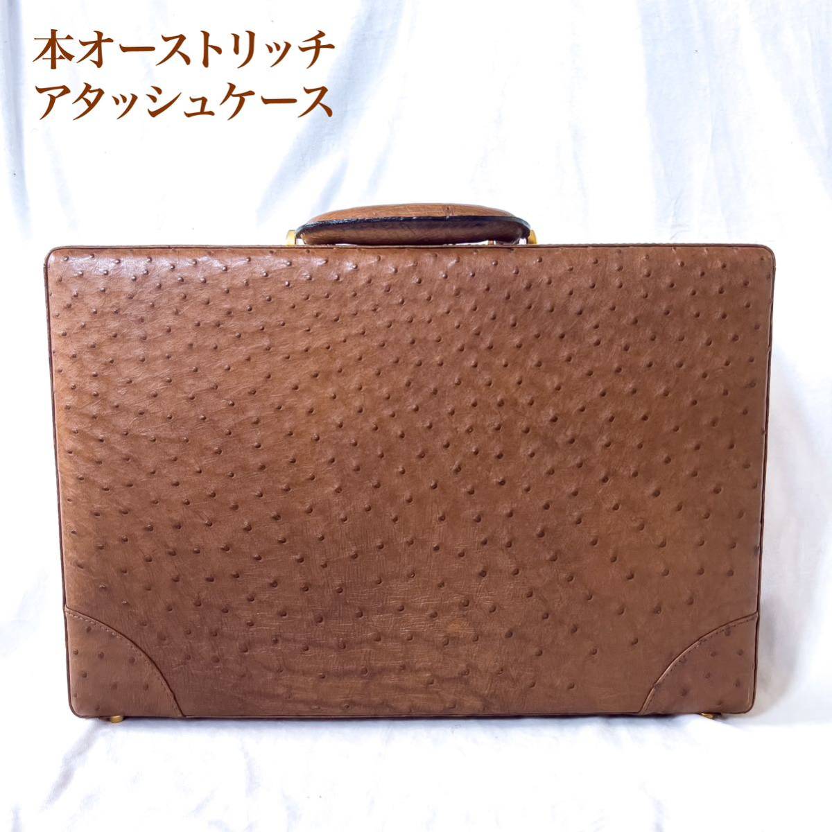 極上の一品】元値50万程 本オーストリッチ アタッシュケース ブリーフ 
