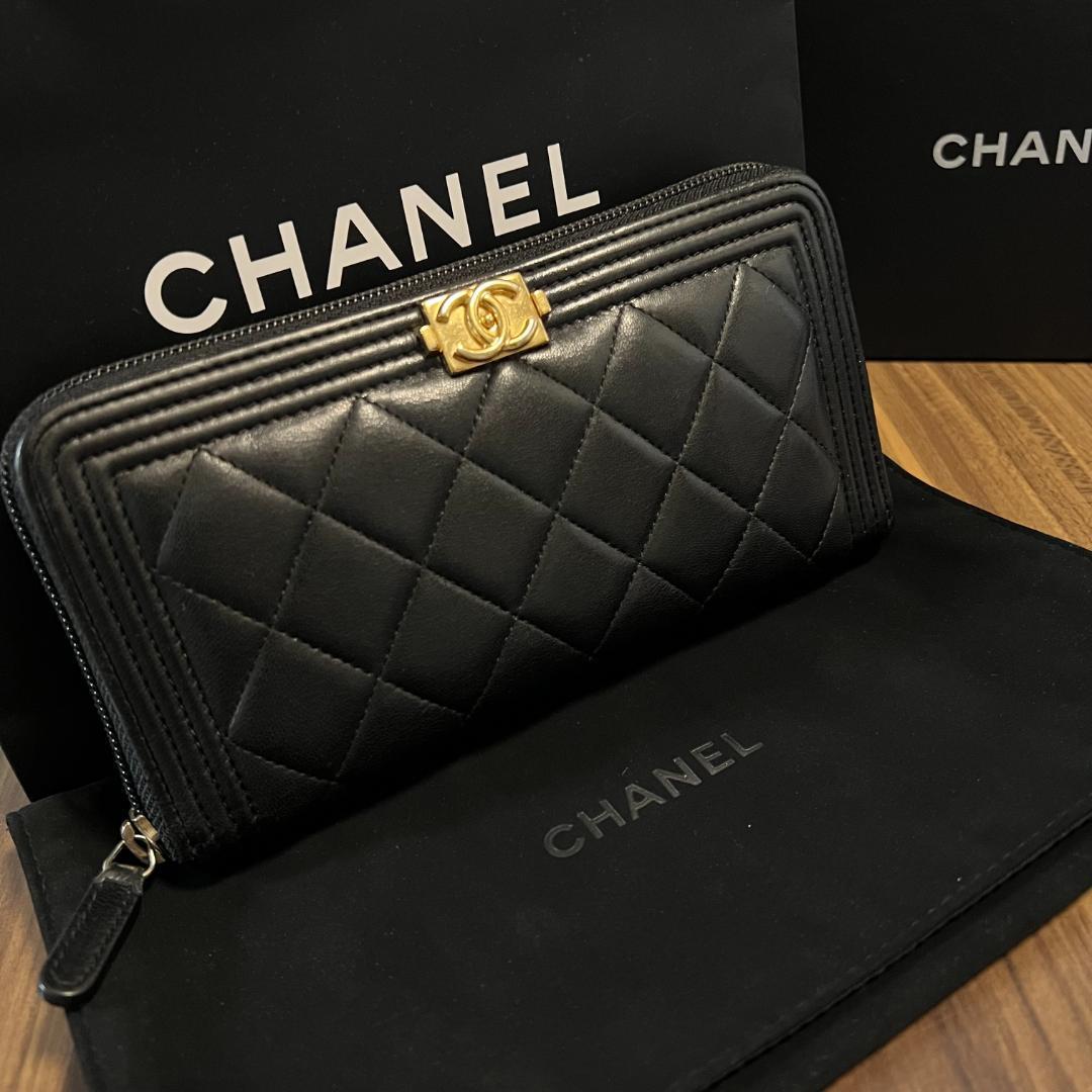 ☆正規品 美品☆CHANEL シャネル 財布 ボーイシャネル ラウンド