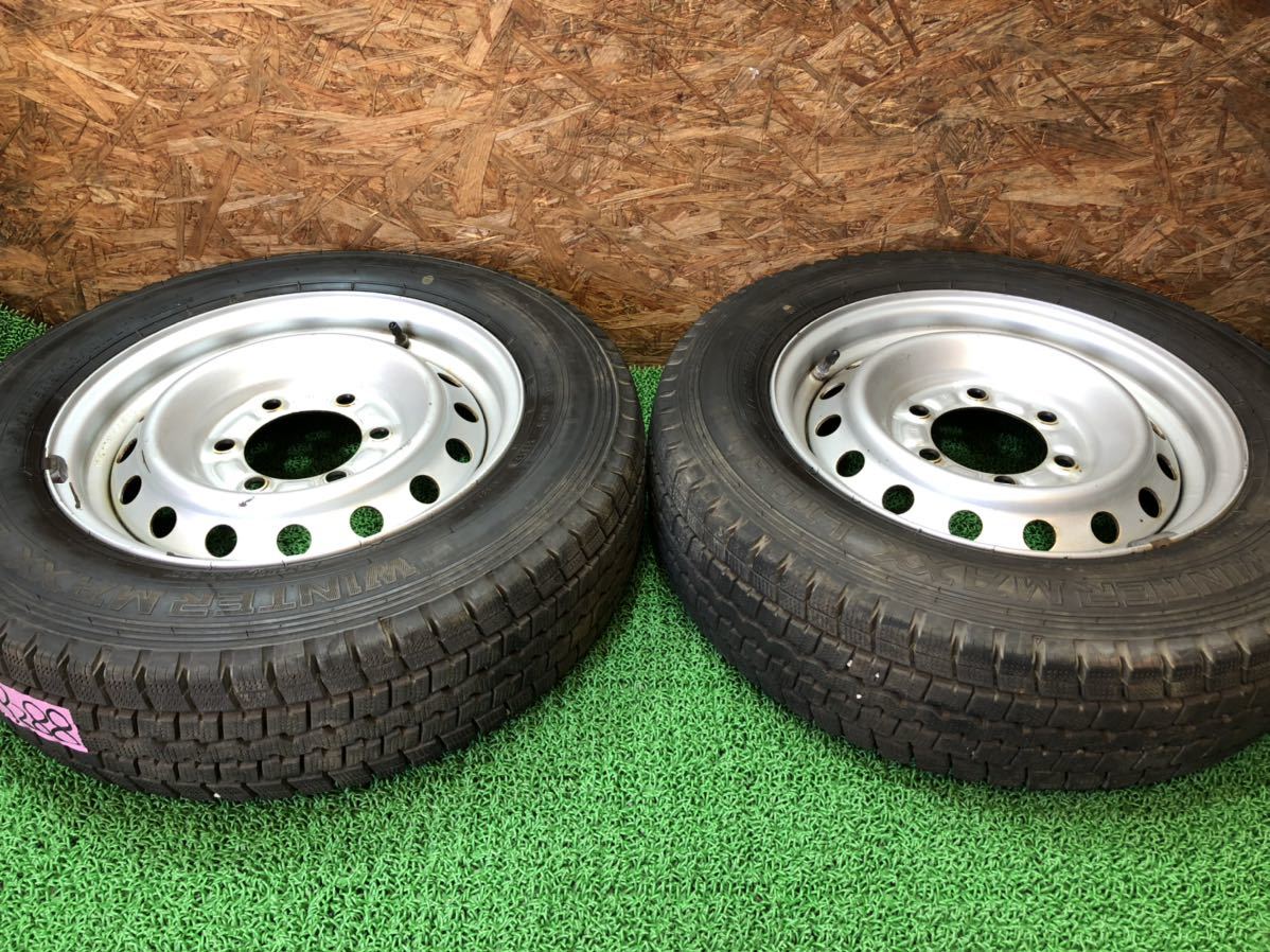 トヨタ純正 15inch 5j × DUNLOP 175/75R15 103/101L LT PCD139.7 6穴 ライトエース トヨエース ダイナ デュトロ スタッドレス