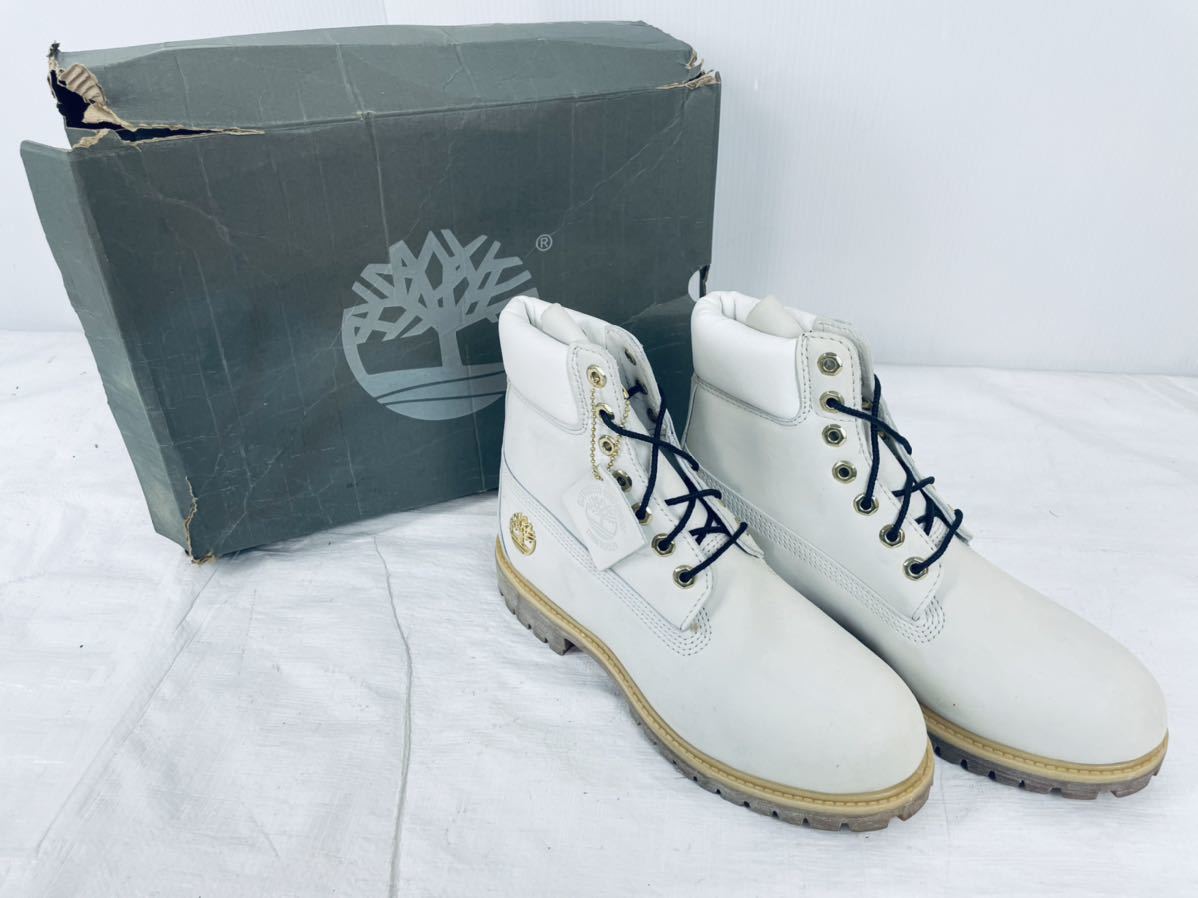 新品未使用】ホワイト ティンバーランド Timberland メンズ ブーツ 6 