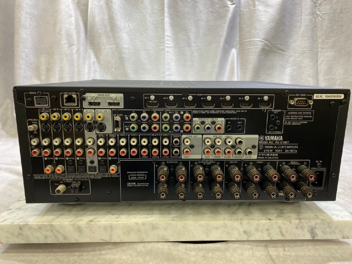 □t477 ジャンク☆YAMAHA ヤマハ RX-V1067 AVレシーバー アンプ - RX