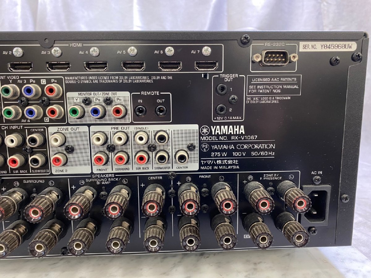 □t477 ジャンク☆YAMAHA ヤマハ RX-V1067 AVレシーバー アンプ - RX