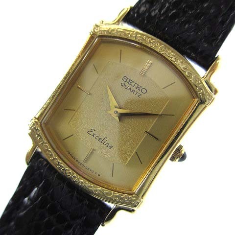 セイコー SEIKO Exceline エクセリーヌ 8420-6140 腕時計 クォーツ 14K